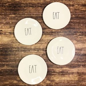 Rae Dunn 8” salad plates- Set of 4